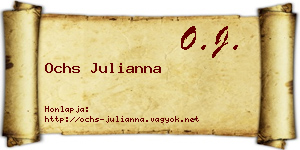 Ochs Julianna névjegykártya