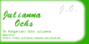 julianna ochs business card